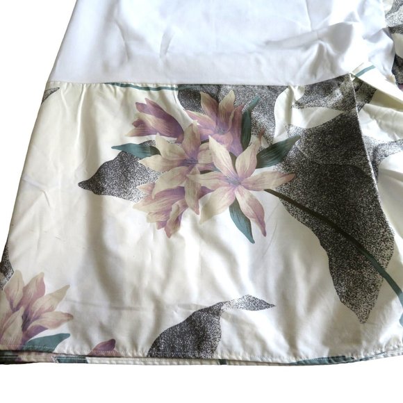 Wamsutta Bedding Vintage Wamsutta King Bed Skirt Beige Lavender